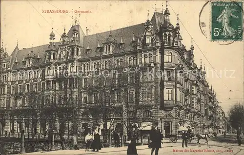 Strasbourg Alsace Germania Stempel auf AK Kat. Strasbourg