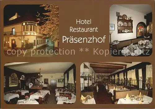 Bensheim Bergstrasse Hotel Restaurant Praesenzhof Kat. Bensheim