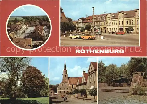 Rothenburg Oberlausitz Kirchturm Karl Marx Platz Park Gedenkstaette 2 Weltkrieg Kat. Rothenburg Oberlausitz