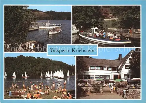 Kriebstein Talsperre Bootsanlegestelle Fahrgastschiff Sachsen Faehre Mittweida Kat. Kriebstein