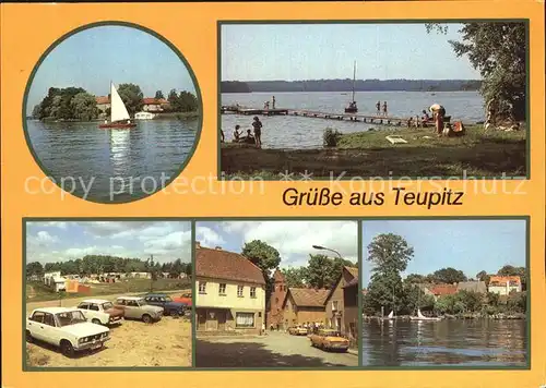 Teupitz Schloss Badestelle Teupitzsee Campingplatz Hafen Kat. Teupitz