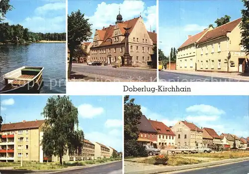 Doberlug Kirchhain Bad Erna Rathaus HO Gaststaette Gruener Berg Kat. Doberlug Kirchhain