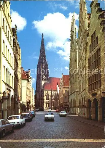 Muenster Westfalen Prinzipalmarkt Lambertikirche Kat. Muenster