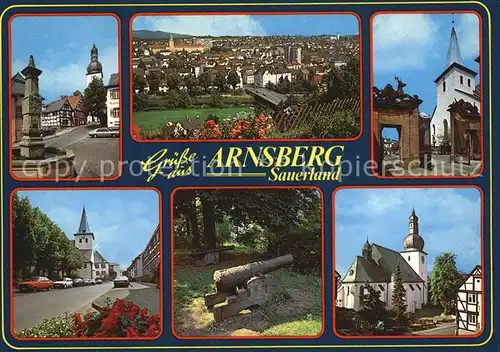 Arnsberg Westfalen Kirche Ortsansichten Panorama Kat. Arnsberg