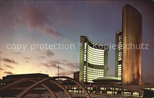 Toronto Canada New City Hall Illuminiert Kat. Ontario