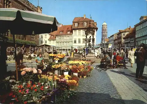 Goettingen Niedersachsen Blumenmarkt Gaenselieselbrunnen Kat. Goettingen