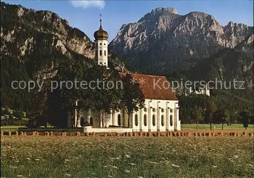 Schwangau Sankt Coloman Kirche Saeuling Koenigsschloss Neuschwanstein Kat. Schwangau