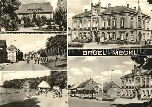 Brueel Mecklenburg Vorpommern Kindergarten Schweringer Strasse Waldbad Roter See Rathaus Kat. Brueel