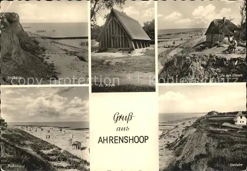 Ahrenshoop Ostseebad Steilkueste Evangelische Kirche Duenen Badestrand Kat. Ahrenshoop