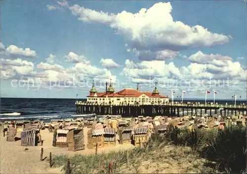 Ahlbeck Ostseebad Seebruecke Kat. Heringsdorf Insel Usedom