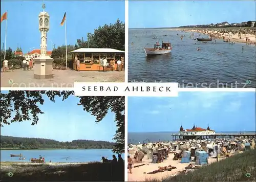 Ahlbeck Ostseebad Seebruecke Wolgastsee Strand Kat. Heringsdorf Insel Usedom