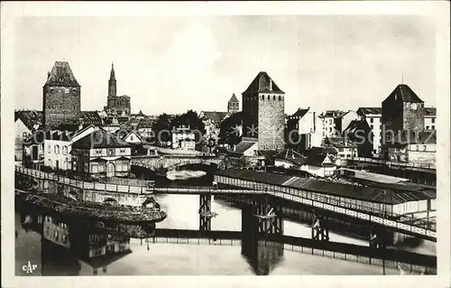 Strasbourg Alsace Les Vieilles Tours aux Ponts Couverts Kat. Strasbourg