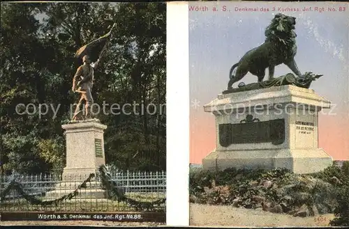 Woerth sur Sauer Denkmal 3 Kurhessische Infanterieregiment 88 Kat. Woerth