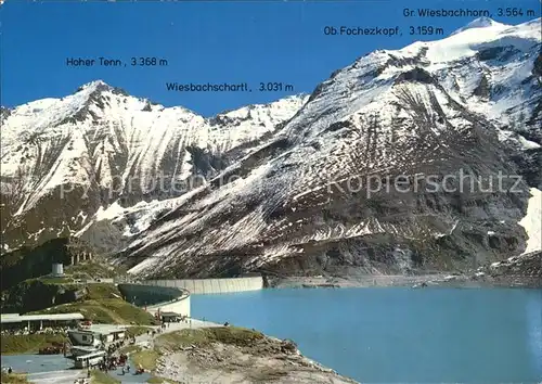 Kaprun Tauernkraftwerke Stausee Mooserboden mit Mooser und Drossensperre Kat. Kaprun