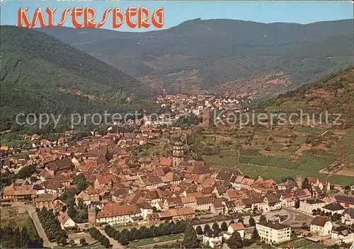 Kaysersberg Haut Rhin Fliegeraufnahme mit Kirche und Schloss Kat. Kaysersberg