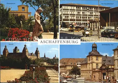 Aschaffenburg Main Schoenborner Hof Hauptbahnhof Pompejanum Schloss Kat. Aschaffenburg