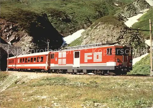 Furka Oberalp Bahn Pendelzug Gepaecktriebwagen Deh 4 4 II Kat. Eisenbahn