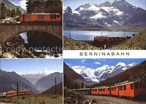 Berninabahn Lago Bianco Morteratsch Berninagruppe Alp Gruem Kat. Eisenbahn