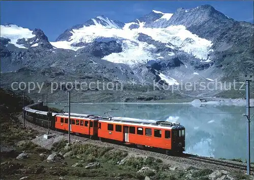 Berninabahn Lago Bianco Berninapass  Kat. Eisenbahn