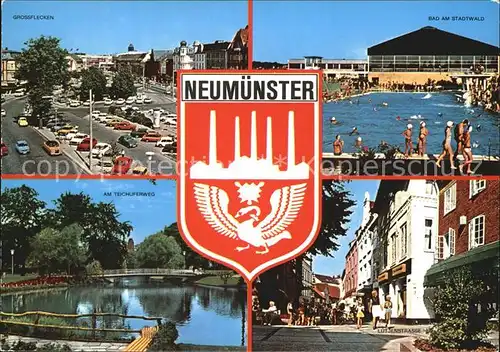 Neumuenster Schleswig Holstein Grossflecken Bad am Stadtwald Am Teichuferweg Luetjenstrasse Kat. Neumuenster