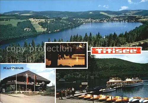 Titisee Neustadt Seeblick Kurhaus Fahrgastschiffe Bootsliegeplatz Kat. Titisee Neustadt