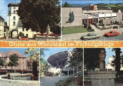 Wunsiedel Stadttor Strassenpartie Brunnen Halle Denkmal Kat. Wunsiedel