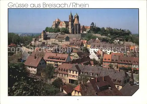 Breisach Rhein Teilansicht mit Muenster Kat. Breisach am Rhein