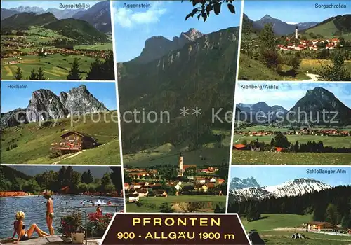 Pfronten Total Aggenstein Sorgschrofen Hochalm Kienberg Achtal Schwimmbad Schlossanger Alm Kat. Pfronten