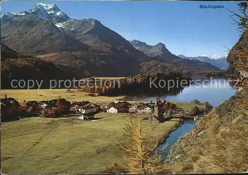 Sils Engadin Graubuenden Panorama Piz Margna Kat. 