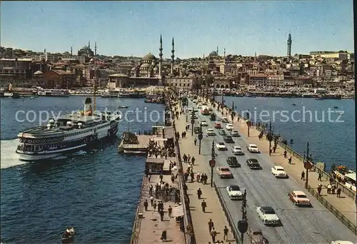 Istanbul Constantinopel Galatabruecke Neue Moschee Kat. Istanbul