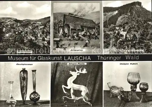 Lauscha Lauschenstein Waldglas Hohlglas Plastik Huettenplatz Kat. Lauscha