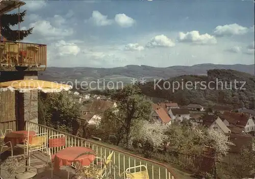 Lindenfels Odenwald Haus Luginsland Terrasse Kat. Lindenfels