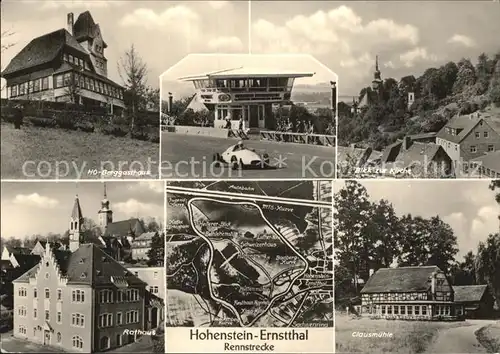 Hohenstein Ernstthal Kirche Rathaus Clausmuehle  Kat. Hohenstein Ernstthal