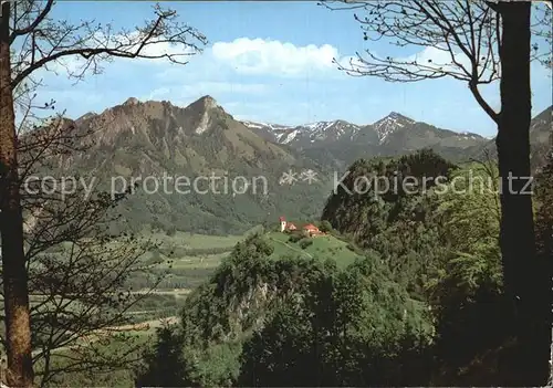 Petersberg Inn mit Heuberg Spitzstein und Grosser Madron Bayerische Alpen Kat. Flintsbach a.Inn