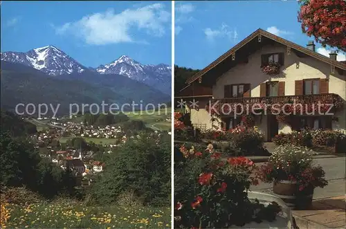 Siegsdorf Oberbayern Pension Huber Luftkurort Alpenpanorama Kat. Siegsdorf