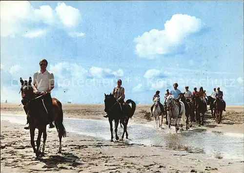 St Peter Ording Reiten am Strand Nordseebad Schwefelbad Kat. Sankt Peter Ording