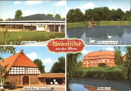 Bramsche Hase Hallenbad Hotel Idingshof Rathaus Kat. Bramsche