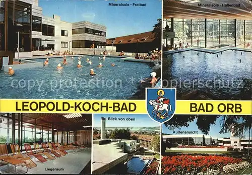 Bad Orb Leopold Koch Bad Freibad Hallenbad Liegeraum Aussenansicht Kat. Bad Orb