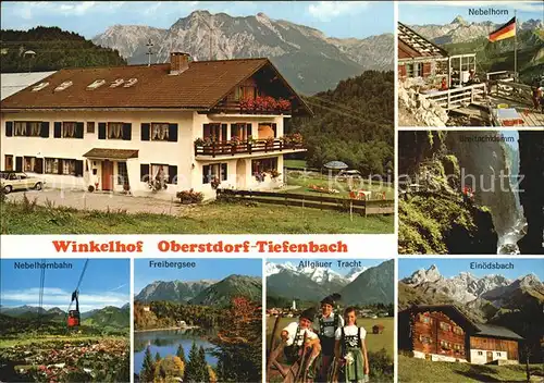 Tiefenbach Oberstdorf Winkelhof Nebelhorn Berggasthof Breitachklamm Einoedsbach Allgaeuer Tracht Freibergsee Nebelhornbahn Kat. Oberstdorf