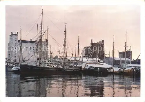 Svendborg Morgenstemning Havn Hafen Segelschiff Kat. Svendborg