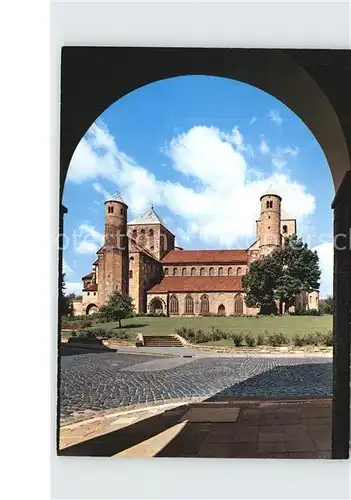 Hildesheim Durchblick auf die St Michaeliskirche Kat. Hildesheim