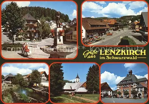 Lenzkirch Brunnen Ortsmitte Dorfmotive Kat. Lenzkirch
