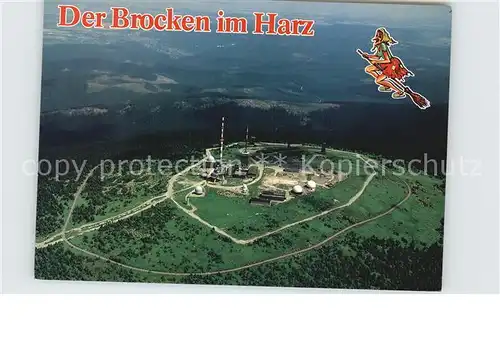 Brocken Fliegeraufnahme Kat. Wernigerode