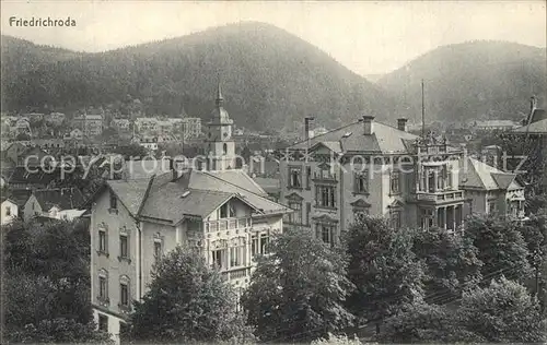 Friedrichroda Blick ueber die Stadt Kat. Friedrichroda