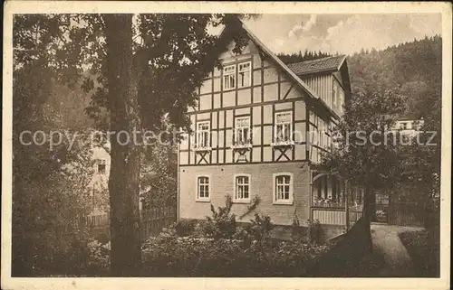 Schwarzburg Thueringer Wald Logierhaus Max Jahn I Haus Nr 45 Fachwerkhaus Kat. Schwarzburg