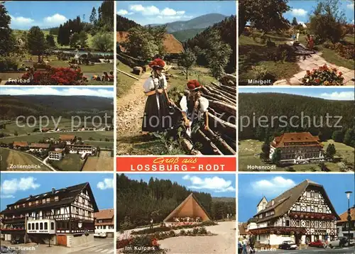 Rodt Freudenstadt Freibad Zollernblick Am Hirsch Kurpark Trachtenmaedchen Minigolf Hohenrodt Am Baeren Kat. Lossburg