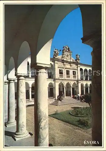 Evora Antiga Universidade Fachada e Claustro Universitaet Kat. Evora