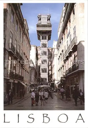 Lisboa Elevador de Santa Justa Aufzug Kat. Portugal