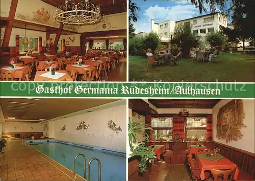 Ruedesheim Rhein Gasthaus Germania Kat. Ruedesheim am Rhein