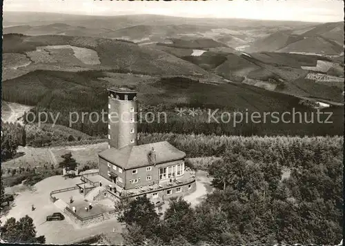 Kirchhundem Aussichtsturm Hohe Brach Kat. Kirchhundem Hochsauerland